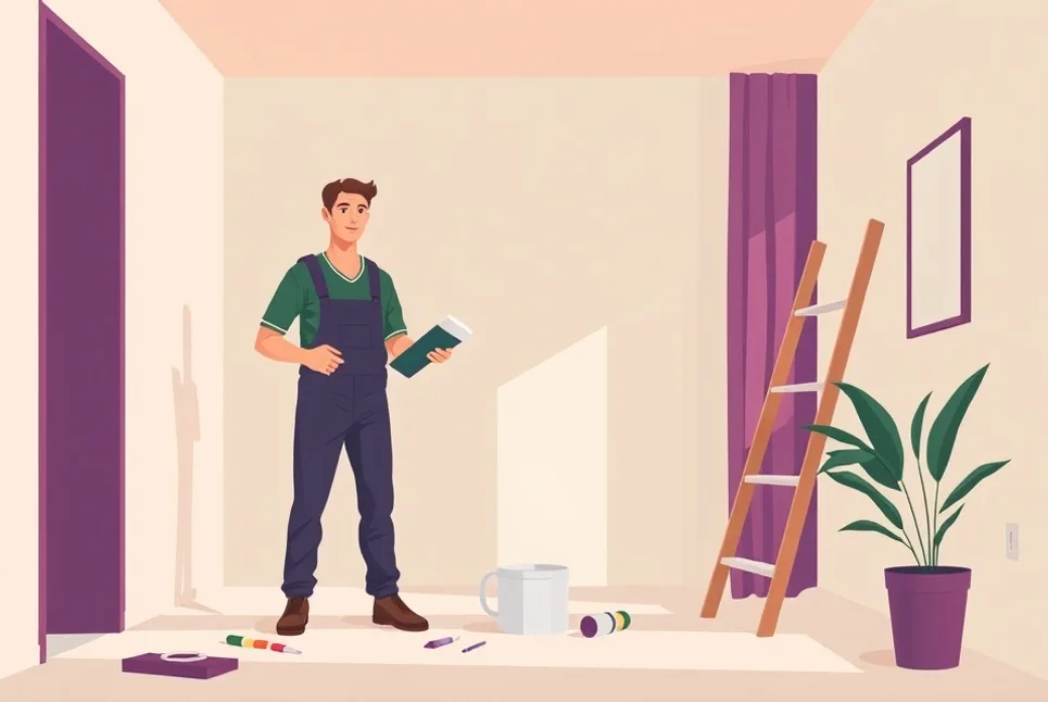 Intérieur rénové après travaux de peinture à Saint-Chamond